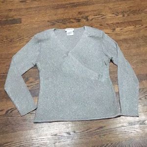 Olsen Silver Metallic Sweater